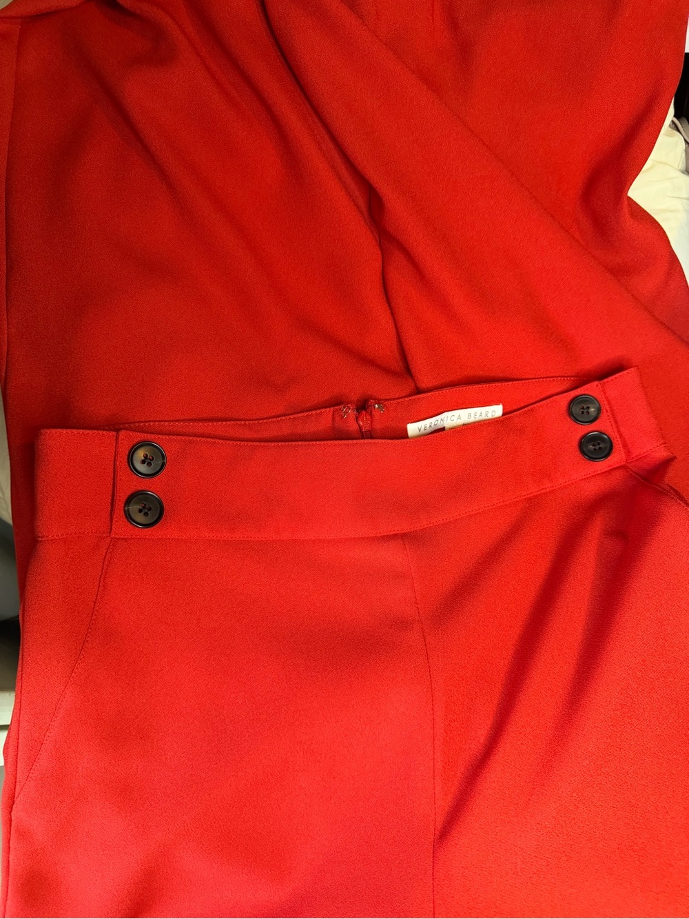 Veronica Beard Red Sailor Wide Leg Pants High Rise Trousers 8 Old Money French - Picture 8 of 14